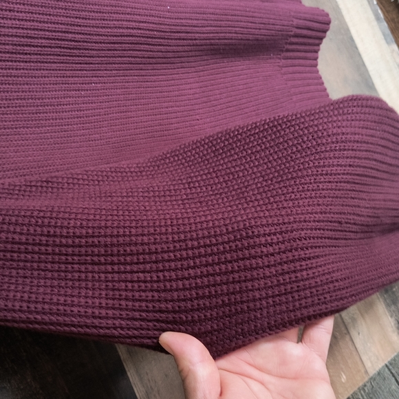 American Eagle Maroon Chunky Knit Button Collar Sweater Sz XXL Men of - Picture 14 of 17
